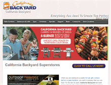 Tablet Screenshot of californiabackyard.com